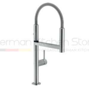 Carlo nobili high pressure single lever tap move with spray head - Stainless Steel Repro