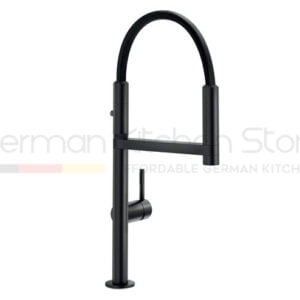 Carlo nobili high pressure single lever tap move with spray head - Black Matt