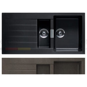 Schock built in sink patos d-150 made of cristadur - Bronze